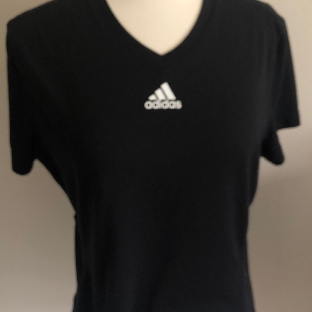 Adidas V-neck tee. Size L